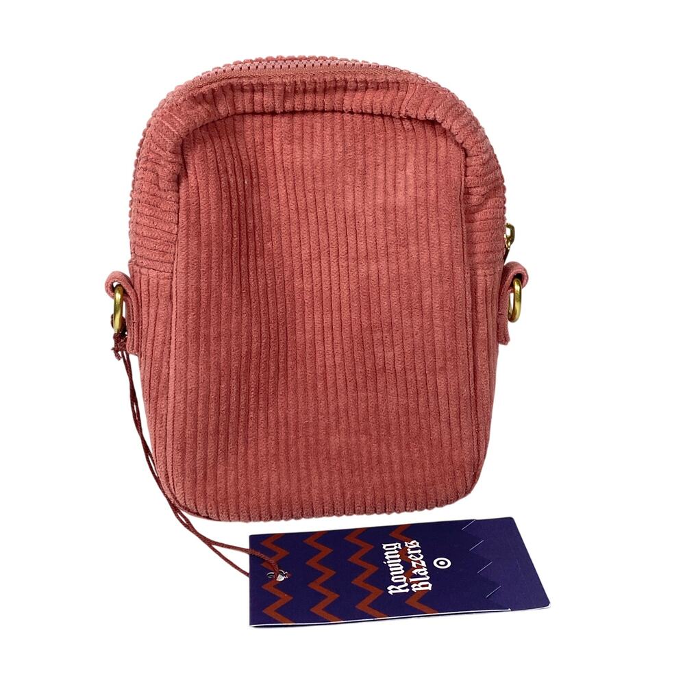 Rowing Blazers for Target Pink Corduroy Crossbody Zipper Bag Missing Strap NWT - Picture 3 of 9